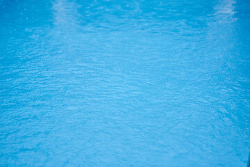 blue water surface in rain