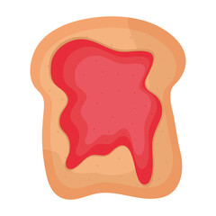 bread with jelly of a red color