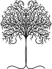 Obraz premium Tree of Life Hand Drawn Design Vector