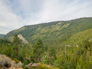 High angle view of some landscape around Lake Tahoe area