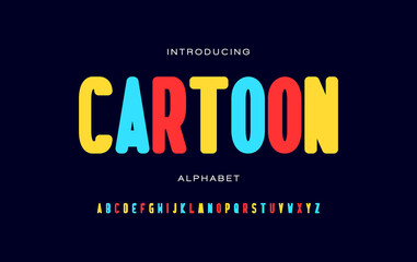 Cartoon alphabet fonts. Letter for a design, poster, banner, etc. Typography vector element or template