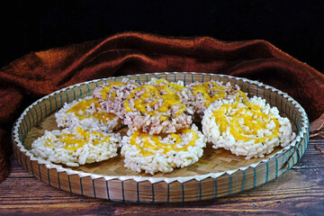 Rice cracker or Khaotan, local famous dessert of traditional ceremony in Northern Thailand