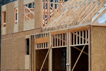 Obraz premium the frame of the plywood house