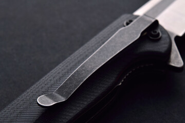 clothing clip of folding knife