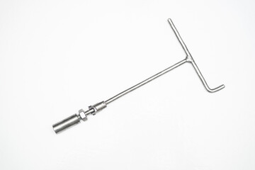 tool for lapping valves on the white background