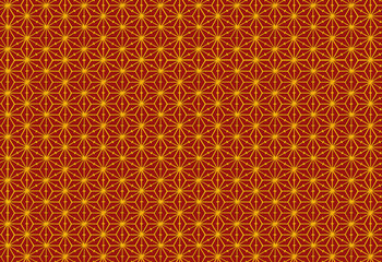 hand painted stylized geometrical golden stars traditional japanese motif seamless pattern background