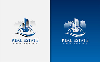 Modern Real Estate Logo Design. Usable For Architecture, Business, Community, Foundation, Tech, Services Company. Vector Logo Design Illustration.