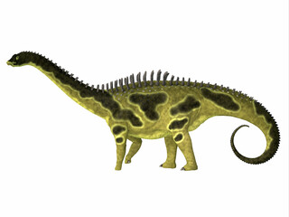 Agustinia Dinosaur Side Profile - Agustinia was a herbivorous armored dinosaur that lived in South America during the Cretaceous Period. © Catmando
