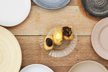 3 delicious donut on top of dining table for dinner