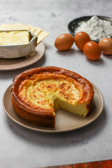 Delicious Cheese burnt cake for dessert.