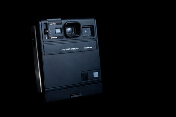 Old polaroid instant camera, made in usa
