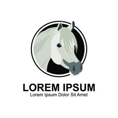 White Horse Logo. Animal Logo Template