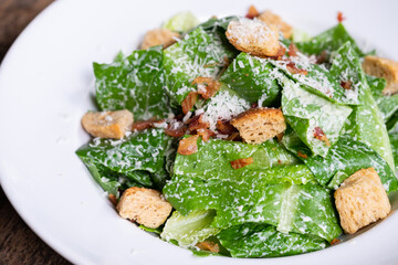 Caesar Salad with Cheese and Croutons