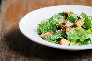 Caesar Salad with Cheese and Croutons