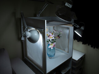 Mobile portable photography light box studio.