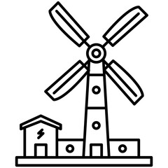Wind mill icon