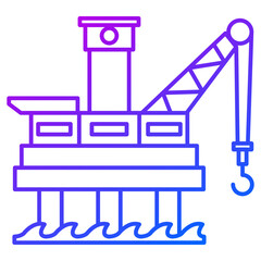 Offshore mining icon