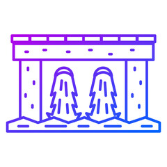 Water dam icon