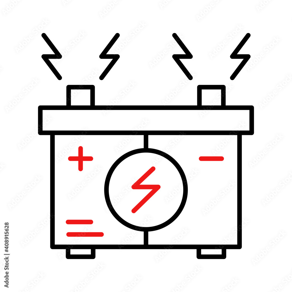 Wall mural battery icon vector