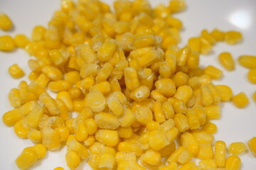 Yellow corn stir fry side dish