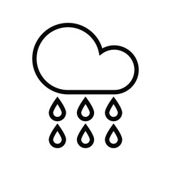 rainy cloud icon, weather vector