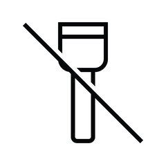 no flashlight icon vector