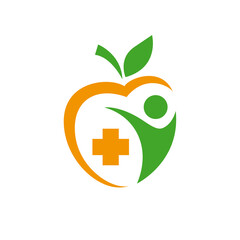 Apple Logo Design. Wellness and Healthy Nutrition Logo Design Vector