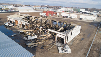 storage building sadly destroyed by large fire