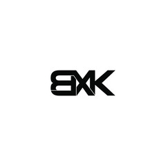 bxk letter original monogram logo design