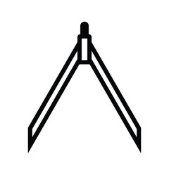compass icon, office stationery vector