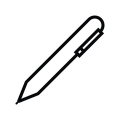 pen icon, office stationery vector