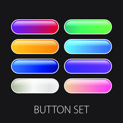 Set colorful button icons. Eps10 vector illustration