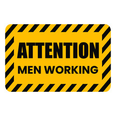 Men Working sign. Attention symbol. Eps10 vector illustration