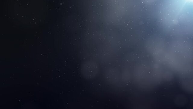 Digitally generated motion graphic mysterious dark energy and evil abstract particles flowing in the cyber Abyss, technology de-focus loop background