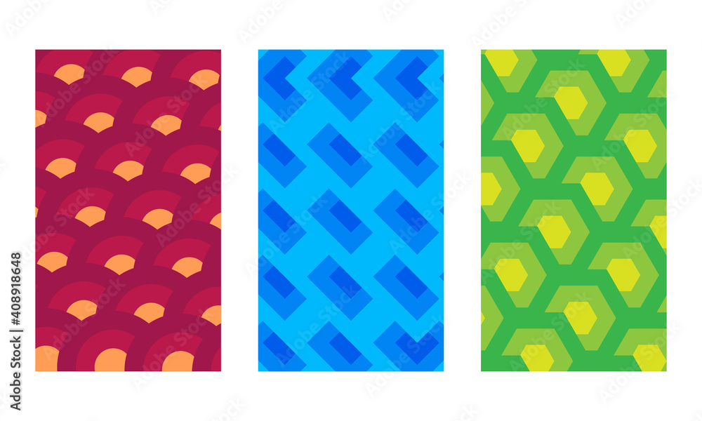 Aufkleber unique three-shape template background. modern set of vector background vectors eps 10.