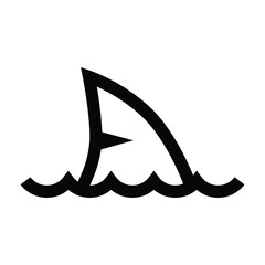 shark fin icon vector