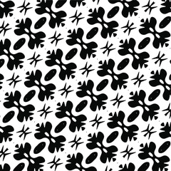 Geometric vector pattern with triangular elements. abstract ornament for wallpapers and backgrounds. Black and white colors. 