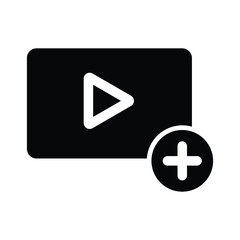 Fototapeta premium add media player icon vector
