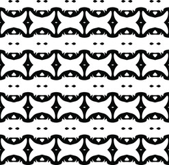 Geometric vector pattern with triangular elements. Seamless abstract ornament for wallpapers and backgrounds. Black and white colors. 