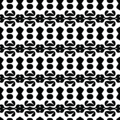 Geometric vector pattern with triangular elements. Seamless abstract ornament for wallpapers and backgrounds. Black and white colors. 