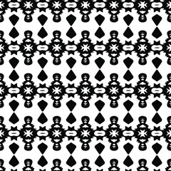 Geometric vector pattern with triangular elements. Seamless abstract ornament for wallpapers and backgrounds. Black and white colors. 