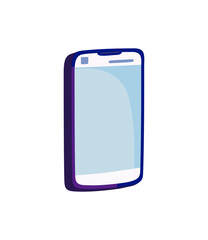 smartphone device cartoon isolated white background