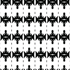 Geometric vector pattern with triangular elements. Seamless abstract ornament for wallpapers and backgrounds. Black and white colors.
