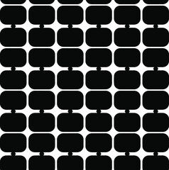 Geometric vector pattern with triangular elements. Seamless abstract ornament for wallpapers and backgrounds. Black and white colors.
