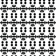 Fototapeta premium Geometric vector pattern with triangular elements. Seamless abstract ornament for wallpapers and backgrounds. Black and white colors. 