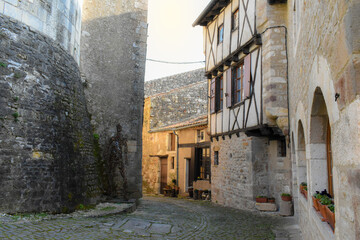 View in the little medieval town of Cordes sur Ciel, France