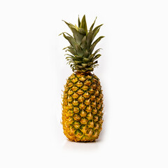 pineapple on a white background with reflected shadows