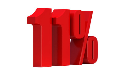 11 Percent off 3d Sign on White Background, Special Offer 11% Discount Tag, Sale Up to 11 Percent Off,big offer, Sale, Special Offer Label, Sticker, Tag, Banner, Advertising, offer Icon
