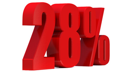 28 Percent off 3d Sign on White Background, Special Offer 28% Discount Tag, Sale Up to 28 Percent Off,big offer, Sale, Special Offer Label, Sticker, Tag, Banner, Advertising, offer Icon
