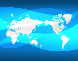 世界地図　日本地図　ビジネス背景　グローバル　白背景